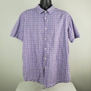 John Varvatos Plaid Shirt Short Sleeve Button Up Kids XXL